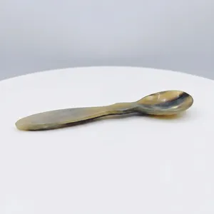 Cuillères de service en corne de bœuf au design tendance, écologiques, pour dîner, caviar et desserts, couverts de table - Product Image 5