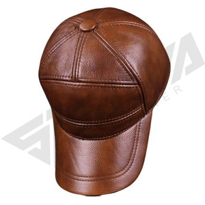 หมวกแก๊ปหนังวัวแท้สำหรับเล่นกีฬาดีไซน์คลาสสิกออกแบบได้ตามที่ต้องการ - Product Image 3