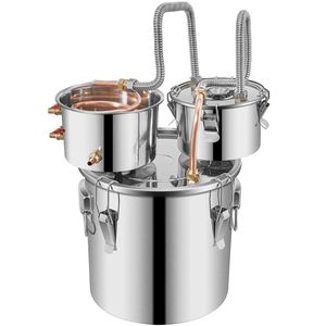 Distillatore Moonshine 3 Galloni 12L in Acciaio Inossidabile, Kit per Distillazione Domestica con Tubo in Rame e Pompa di Circolazione, Facile da Montare - Product Image 6