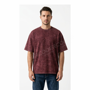 T-shirt Homme Oversize en Coton Épais, Effet Délavé Acide, Personnalisable avec Motif, Style Vintage – Prix de Gros - Product Image 6