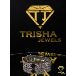 Luxury Iced Out Bracelet VVS Moissanite Diamonds with 925 Sterling Silver Hip Hop <b>Men</b> Jewelry By Trisha Jewels - Product Image 2