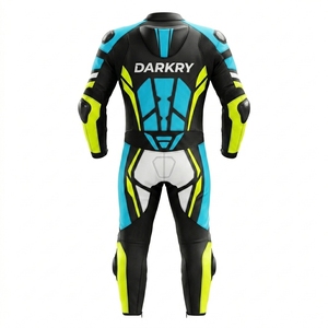 Combinaison de course en cuir pour moto personnalisée, équipement de pilotage pour la piste, bottes et gants inclus, vente en gros, fournisseur d'équipements de protection DARKRY - Product Image 2