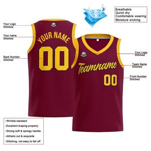Maillots de basket-ball noirs personnalisés de haute qualité, respirants, en Spandex/Nylon, grandes tailles, impression par sublimation, nom de l'équipe, lettre, logo avant - Product Image 5