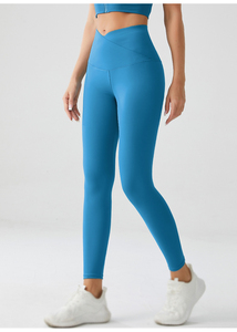 Leggings mi-mollet pour femmes, couleur unie, taille élastique, tricotés, extensibles, en spandex et polyester, style basique toutes saisons - Product Image 5