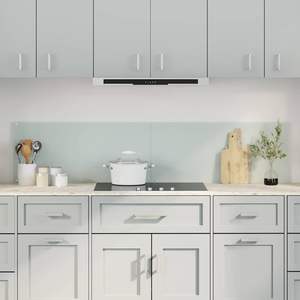 Lot de 2 crédences de cuisine en verre trempé blanc de 35,43 x 15,75 pouces, améliorez l'esthétique et la durabilité de votre cuisine - Product Image 1