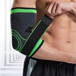 Genouillère Ajustable Noire Orange en Maille Respirante avec Fermeture Auto-agrippante Unisexe pour Protection Sportive et Fitness - Product Image 4