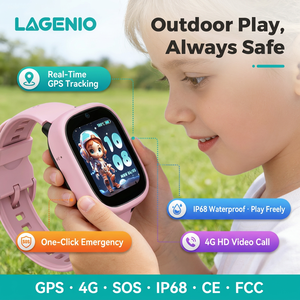 LAGENIO K3 Smartwatch 4G con SIM, Schermo <span class=keywords><strong>1</strong></span>.<span class=keywords><strong>7</strong></span> Pollici, Posizionamento GPS+LBS+WIFI, Modalità Classe, Videochiamata HD, IP68, CE FCC RoHS, Smartwatch per Bambini - Product Image 1