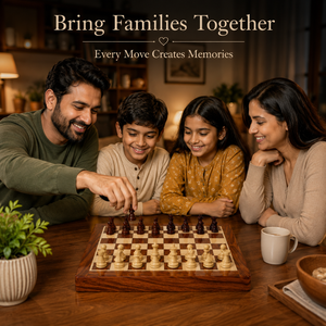 Juego de Ajedrez de Madera Hecho a Mano de 12 Pulgadas con Tablero Plegable y Almacenamiento |   Juego de Estrategia Premium para Adultos, Niños, Viajes, Regalo Familiar, Ajedrez - Product Image 2