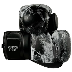 Gants de boxe en PU avec logo personnalisé, 12 oz, fermeture à lacets, évacuation de l'humidité, ignifuges, respirants, équipement d'entraînement unisexe pour adultes - Product Image 6