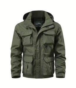 Nueva Chaqueta de Cuero para Hombre, Estilo Motero Vintage Negra con Bolsillo Cerrado en el Pecho, Transpirable, Talla Grande - Product Image 3