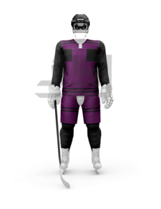 Tenue d'équipe de hockey sur glace personnalisée, maillot et pantalon assortis, noms et numéros personnalisés, couleurs vives, tissu durable prêt pour le jeu, 100% 3D - Product Image 1