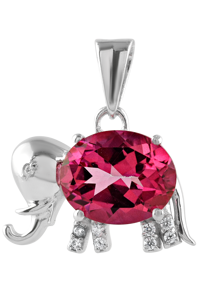 Colgante de topacio rosa en plata de ley 92.5 KLSP-50487 - Product Image 2