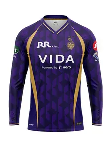 Maillot de cricket d'été imprimé KKR IPL 2026 Premium, personnalisé, respirant, à séchage rapide, en polyester, T-shirt de sport, édition fan RCB - Product Image 4