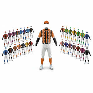 Maillot de baseball personnalisé pour hommes, femmes et jeunes – Ensemble sportif respirant, léger et à séchage rapide avec coutures de qualité - Product Image 1