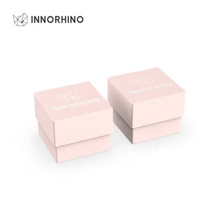 INNORHINO-tapa y Base de cartón personalizados, caja de cartón pequeña para pendientes, joyería, regalo, accesorios de pulsera, color negro, azul, rosa y blanco Eco, venta al por mayor - Product Image 1