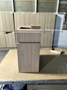 Armoire de cuisine moderne SANYANG en MDF BC15D1-R, design de porte en panneau, finition bois clair, multifonctionnelle et facile à installer - Product Image 6
