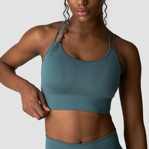 Ropa Deportiva para Gimnasio, Top Deportivo de Yoga para Mujer, Tejido Acanalado de Alta Elasticidad, Ropa Deportiva de Verano, Absorbe el Sudor, Top de Entrenamiento de Alta Resistencia - Product Image 1