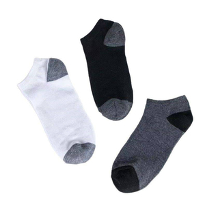 <b>Men</b> <b>Ankle</b> <b>Socks</b> 100% Cotton Breathable Knitted Solid Color Summer Daily Wear Regular Fit Standard Thickness - Product Image 2