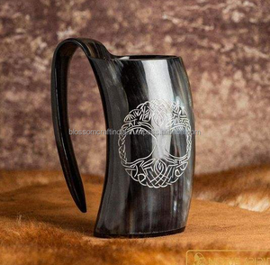 Handmade Buffalo Horn <b>Mug</b> Premium Quality Natural Finish Durable Rustic Style Dining Tableware Home Decoration Item - Product Image 2