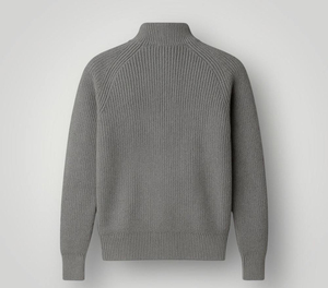 Veste matelassée à capuche en polaire solide pour homme avec fermeture éclair, coupe-vent, manteau d'hiver, coupe régulière, col montant - Product Image 6