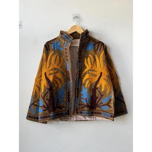 Wholesale Price Suzani Embroidered Knitted Breathable Cotton Velvet Autumn/Winter <b>Jacket</b> Boho Regular Handmade Ethnic Outerwear - Product Image 1