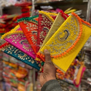 Sobres de Papel Hechos a Mano con Tela India, Hermosos Recuerdos Festivos y para Fiestas, Recuerdos de Boda, Sobres Shagun, Regalos de Boda - Product Image 5