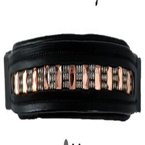 Bandas de cuero para cejas, en forma recta, acolchadas con cristales y pirámide - Product Image 1