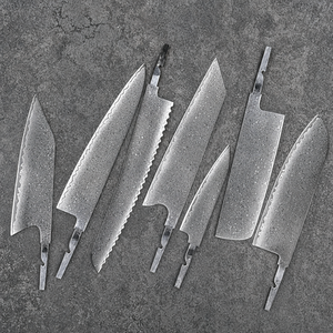 Ensemble de lames de couteau en acier de Damas – Lames de couteau de cuisine forgées à la main sans manche pour couteaux personnalisés - Product Image 2