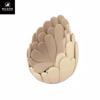 Chaise à pétales de designer italien, tendance, en forme de nid d'oiseau, luxe léger, canapé créatif irrégulier, chaise de canapé à fleurs unique