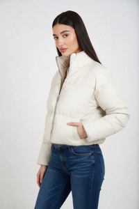 Custom shiny puffer jacket made for unisex with windproof <b>design</b> premium insulation and modern style suitable for street wear - Product Image 5