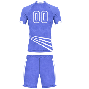 Custom Purple Football Jersey <b>Shorts</b> Set Athletic Team Uniform Training Wear <b>Short</b> Sleeve Sports Apparel Performance Clothing - Product Image 1