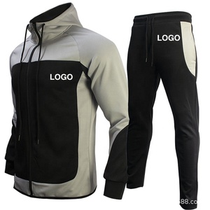 Conjunto Deportivo de Invierno para Hombre con Logotipo Personalizado al por Mayor, Sudadera con Cremallera 100% Algodón, Ecológico, Transpirable, para Gimnasio - Product Image 1