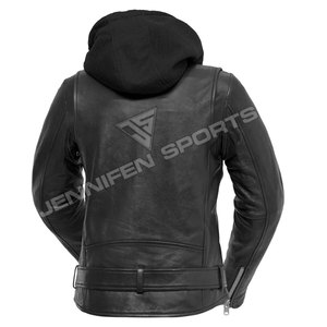 Chaqueta de Cuero para Mujer Everland OEM, Estilo Otoñal, con Cierre, Manga Larga, Corta, Elegante, Ajustada, con Capucha, Estilo Motociclista - Product Image 2