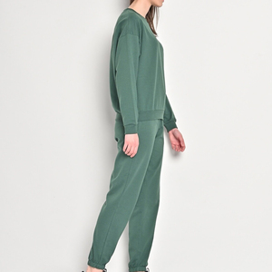 <b>Women</b> Zip Hoodie Tracksuit Set Two Piece Casual <b>Sweatsuit</b> With Jogger Pants Soft Fleece Matching Outfit Full Zip Sweatshirt - Product Image 3