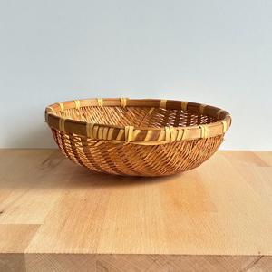 Vintage Woven Bamboo Winnowing Basket Reed Fruit Bowl <b>Colander</b> Harvest Basket Mid Century Home Decor Wholesale Supplier Manufact - Product Image 6