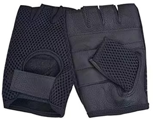 Gants de sport unisexes en cuir véritable à demi-doigts avec fermeture à boucle, séchage rapide et respirants pour la musculation et l'entraînement en salle de sport - Product Image 3