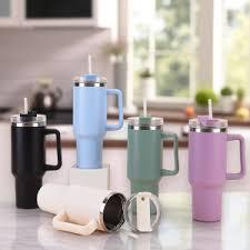 Gobelet isotherme en acier inoxydable de 40 oz avec poignée, gravure au laser personnalisée, double paroi sous vide, cadeau d'entreprise, cadeau de fête - Product Image 6