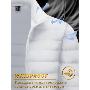 Custom Men's Casual Premium Quality Puffer Jacket Customized Color and Size with <b>Stand</b> Collar Latest Design for men OEM - Product Image 5