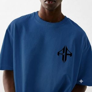 Camiseta Extra Grande de Primera Calidad para Hombre, 100% Algodón, con Logotipo Personalizado Serigrafiado, Color Azul Marino, de Secado Rápido y Cuello Redondo - Product Image 4