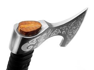 Hacha Vikinga Nesh Premium Hecha a Mano, Acero con Alto Contenido de Carbono, Mango de Madera de Fresno, Hacha Nórdica Vikinga para Camping, Uso en Exteriores y Cocina, Hacha Decorativa - Product Image 5