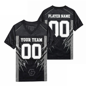 Camiseta de fútbol americano de malla sublimada personalizada al por mayor, ropa de fútbol americano al por mayor, camiseta transpirable para equipos de adultos. - Product Image 6