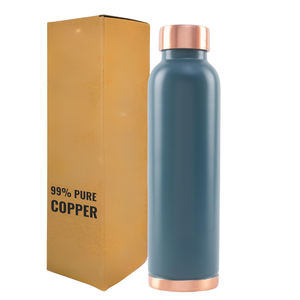 Bouteille d'eau écologique en cuivre pur 950 ml |   Sans BPA, anti-fuite, propriétés antioxydantes, isolation thermique |   Pour utilisation en extérieur - Product Image 2