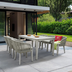 Rustic Wood <b>Outdoor</b> Garden <b>Table</b> with Tapered Legs Durable Design for Patio Use - Product Image 1