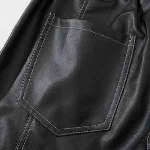 Plus Size Women Skinny Fit Autumn Washed Nylon Eco-Friendly Biker <b>Pants</b> Straight Casual Streetwear with Side Stripe - Product Image 6
