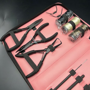 Hair <b>Extension</b> Tools Kit for Chinese Hair Micro Link Removal Plier Set Professional Use Black Matte 3mm Nano <b>Beads</b> Threads - Product Image 3