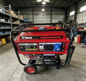 เครื่องกำเนิดไฟฟ้าเบนซิน SS SAMSON 5KVA 240V 4 จังหวะ พร้อมล้อจับ 3600 รอบต่อนาที เครื่องกำเนิดไฟฟ้าแบบพกพา - Product Image 1
