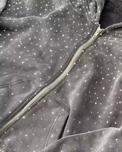 Sweat à capuche surdimensionné en molleton mélangé coton et polyester 340 GSM, impression en relief, broderie 3D, écologique, vente chaude, personnalisable pour hommes - Product Image 6