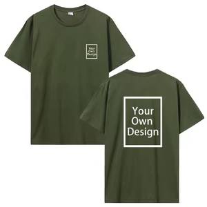 T-shirt pour homme en polyester et coton imprimé sur mesure, manches courtes, col rond, coupe classique, imprimé graphique, haut tendance décontracté - Product Image 4