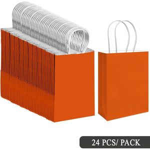 Sacchetti Regalo Arancioni di Media Dimensione con Manici, 30 Pezzi, 11"x5"x8", Confezione da 30 Pezzi, Multiuso - Product Image 2