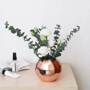 Ensemble de vases à fleurs en métal doré décoratifs modernes, vase de table de style nordique de luxe pour une décoration intérieure élégante - Product Image 3